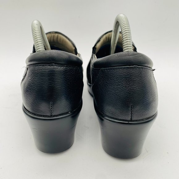 Alegria Women's Eryn Upgrade Clog Size 39 9 Black Leather SlipOn Work Comfy Shoe - Picture 5 of 9